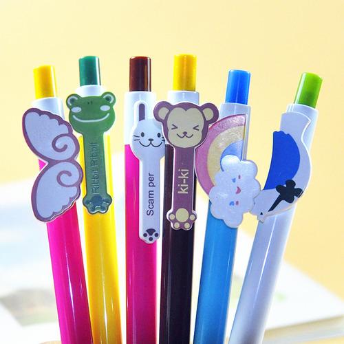 日韩创意文具批发卡通彩虹天使圆珠笔小学生用品实用奖品儿童礼物